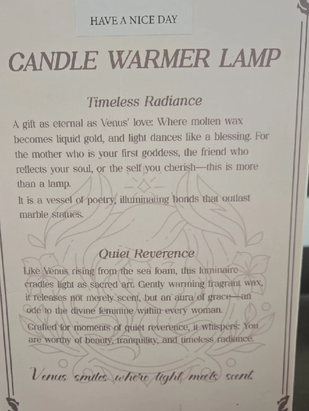 Candle Warmer Lamp - Never Opened